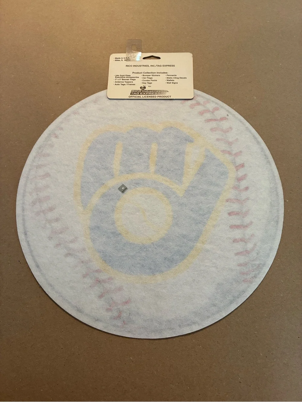 2007 Milwaukee Brewers MLB Baseball Pennant 14.75” circumference